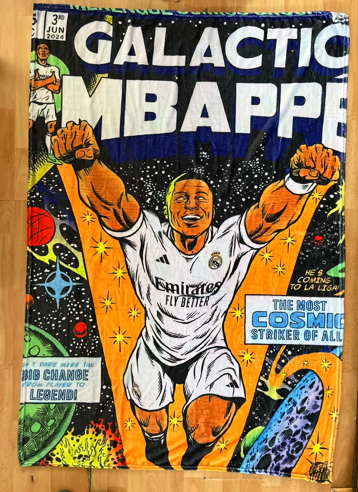 Exclusiva! Cobija Frazada Mbappe Comic 